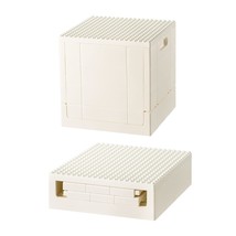 Plastic Foldable Kid Storage Box, 25L Storage Toy Bins With Building Bas... - £62.13 GBP