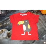 Baby Boden Red SS Shirt W/Toucan Appliqué Size 3/6 Months - €13,33 EUR