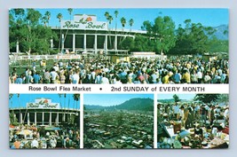 Rose Bowl Flea Market Multiview Advertising Pasadena CA UNP Chrome Postcard B16 - £3.07 GBP