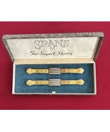Art Deco Spans Smart Shoes Gold Tone Clear Rhinestones - €51,16 EUR