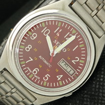 Genuine Vintage Seiko 5 Auto 7009A Japan Mens DAY/DATE Red Watch 621b-a413547 - £34.32 GBP