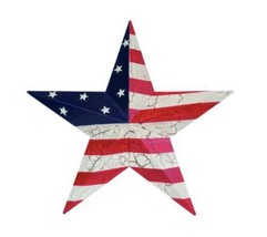 Independence Day Fourth Of July 23&quot; Metal Patriotic Star Outdoor Wall Art (me)m1 - £142.43 GBP