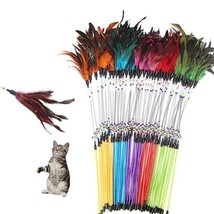 Playful Paws: Feathered Spring Cat Toy With Colorful Beads - £9.37 GBP