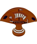 VTG Keramik Manousaki Rodos,Greece Pirate Ship Terracotta Pottery Napkin... - $19.52