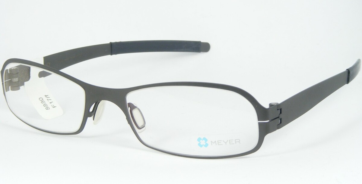 Meyer 3054 02 Charbon / Foncé Olive Lunettes Titane 49-16-134 Allemagne - $84.13
