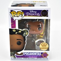 Funko Pop! Disney Princess Pocahontas Gold w Pin Shop Exclusive Figure #1077 - £7.97 GBP