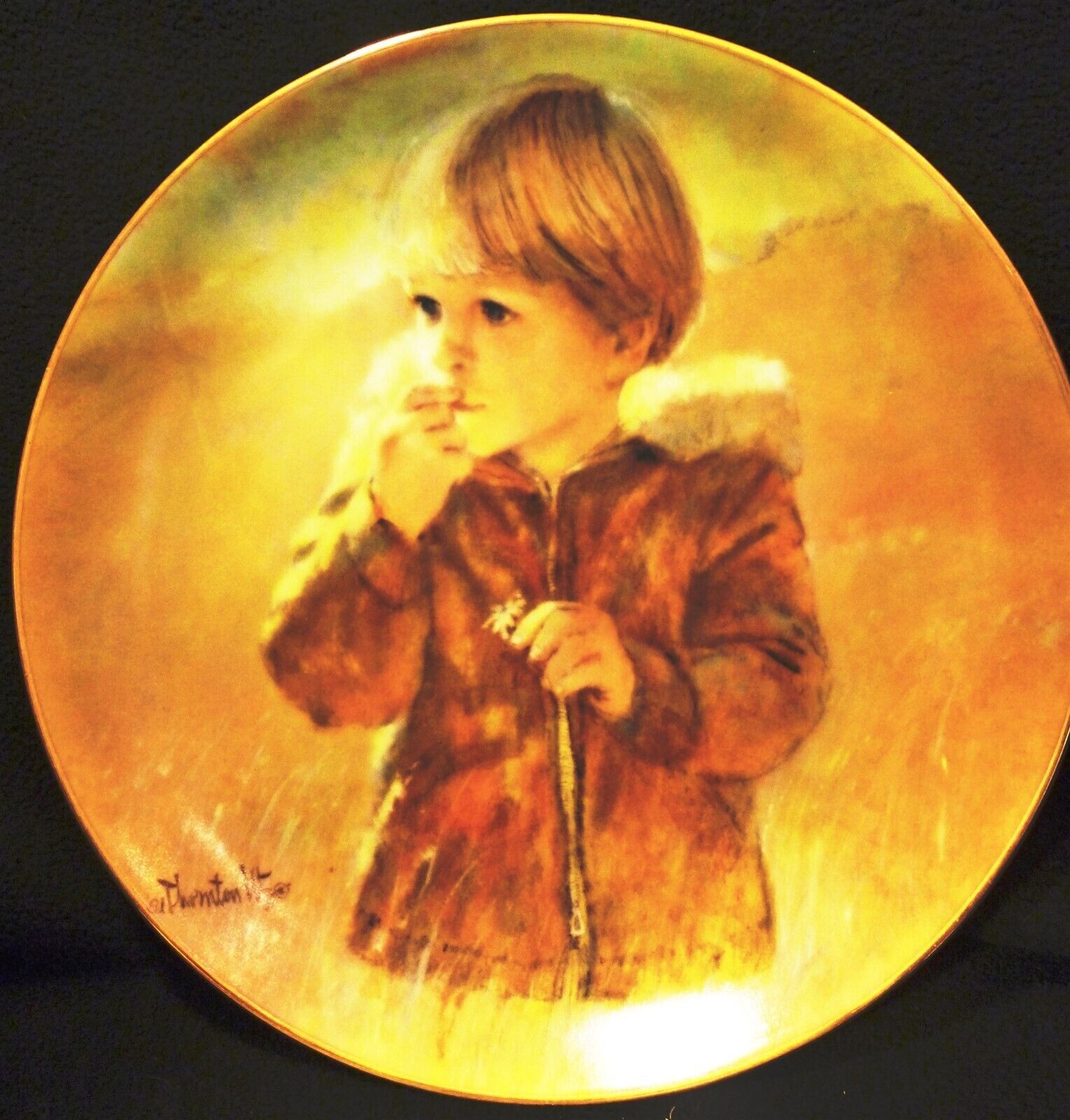 VILETTA FINE CHINA AUTUMN WANDERER 1982 COLLECTOR PLATE BY THORNTON ULZ NMB - $4.00