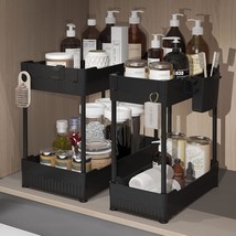 2 Pack Under Sink Organizer, Under Bathroom Cabinet Organizer With Hooks... - €29,34 EUR