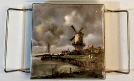 Jacob van Ruisdael Tile Trivet Dutch Windmill at Wijk Wheeling Cushion M... - £31.64 GBP