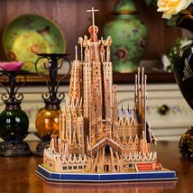 3D Puzzles Barcelona Sagrada Família Architecture Kit Model Toys - £33.57 GBP