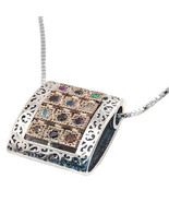 Kabbalah Pendant with Priestly Blessing and Hoshen Stones Silver 925 Gol... - £277.64 GBP