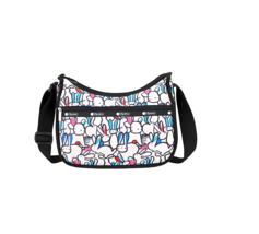 LeSportsac Playful Bunnies Classic Hobo Whimsical Bunnies Frolic/Play, Colorful - £71.55 GBP