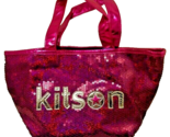 Kitson LA Fuchsia  Sequined Logo Purse Mini Tote Bag - $17.95