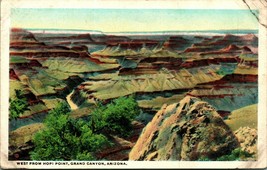 West From Hopi Point Grand Canyon Arizona AZ UNP WB Postcard A10 - $3.91