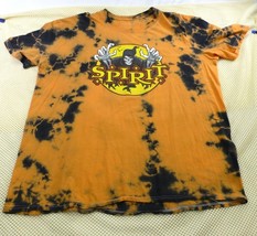 Spirit Halloween Tie Dye T-Shirt Men’s Large Black &amp; Orange Spooky-Shirt - $10.26