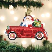 Old World Christmas Santa In Antique Car Glass Christmas Ornament 40302 - £18.33 GBP
