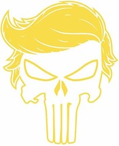 Donald Trump Punisher Hair | Decal Vinyl Sticker | Cars Trucks Vans Wall... - $3.91