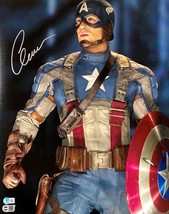Chris Evans Signé 16x20 Captain America Photo Bas Loa - £457.95 GBP