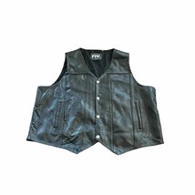 Men’s FMC Leather Vest Concealed Carry Pockets 7XL Outer shell Leather - £53.95 GBP