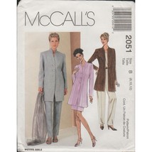 McCall&#39;s 2051 Elongated Jacket, Skirt &amp; Pants Pattern Misses Size 8 10 12 Uncut - £9.81 GBP