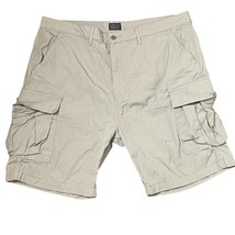 Levi&#39;s Khaki Utility Work Cargo Shorts Cotton Hi-Rise Plus Size 42 Men Gray - £15.51 GBP