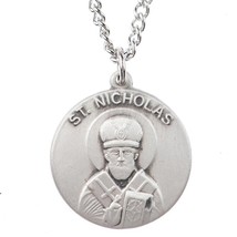 NEW Saint Nicholas Medal Necklace Pendant Creed Collection Gift Boxed Ca... - $19.99