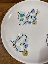 Pottery Barn Pastel Spotted Butterflies 8in Plate Polka Dot Butterfly Salad - £7.77 GBP