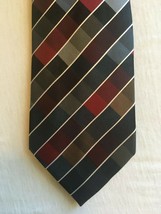 NEW, NEVER WORN Kenneth Cole Reaction Red Geometric Silk Tie - £5.31 GBP