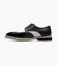 Stacy Adams Beaumont Wingtip Oxford Men's Shoes Black And White  25723-111 image 5