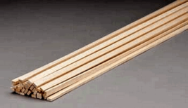 30 PIECES MAPLE HARDWOOD SQUARE STRIP 12&quot; X 3/16&quot; X 3/16&quot; LUMBER WOOD MO... - $27.67