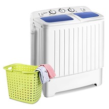 Costway Portable Mini Compact Twin Tub Washing Machine Washer Spinner 20... - $251.99