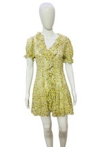 Doen Women&#39;s Floral Printed Ruffled Pleated Short Sleeve Short Mini Dress Size S - £154.70 GBP