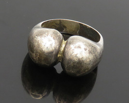 TAXCO MEXICO 925 Silver - Vintage Dark Tone Domed Band Ring Sz 7.5 - RG17686 - £61.01 GBP