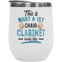Make Your Mark Design Clarinet Player 12oz Insulated Wine Tumbler for Musician &amp; - £21.71 GBP