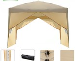10&#39; X 10&#39; Easy Pop Up Gazebo Canopy Party Tent With Sidewalls Carry Bag ... - £95.41 GBP