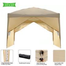 10&#39; X 10&#39; Easy Pop Up Gazebo Canopy Party Tent With Sidewalls Carry Bag ... - £95.11 GBP