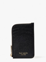 Kate Spade Zip Code Zip Card Holder Key Fob Case Leather Wallet ~NWT~ Black - £53.81 GBP