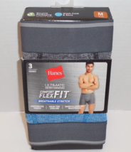 Hanes Ultimate Comfort FlexFit Trunks Underwear Mens Medium Blue Grey 3 ... - £21.79 GBP