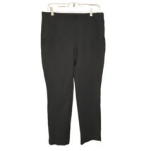 Chicos Womens Size 1 US 8 Pants Black Ponte Stretch Pull On Faux Pockets - £13.11 GBP