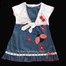 NWT Denim Ladybug Flower Shrug Summer  Dress 6 - £8.03 GBP