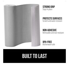 2 Rolls GORILLA GRIP Gray Smooth Drawer Shelf & Cabinet Liner 17.5” X 20  Ft - $33.20