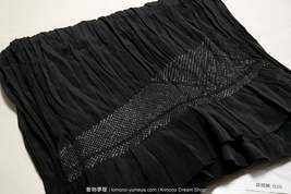 Silk Men&#39;s Heko Obi - Vintage 1980s Black Kimono Belt for Males - Tradit... - $45.00