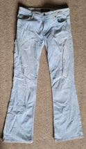 Women L.E.I. Blue Jeans Size 7 Boot Cut Casual Light 2% Spandex Work Nev... - £12.62 GBP