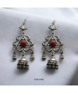 Real 925 Sterling Silver Oxidized tribal Style  drop women earrings - $78.38