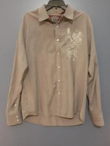 Platini Jeans Men Size XXL Pearl Snap Embroidered Rhinestone Western Shirt - $19.68