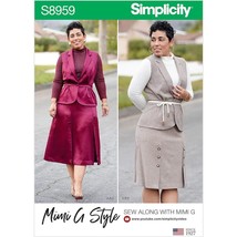Simplicity Sewing Pattern 8959 MIMI G Skirt Vest Top Misses Plus Size 20... - $8.99