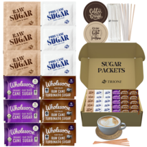 Sugar Packets 110 - 230 ct - TRIONI Brown &amp; Cane, Wholesome Turbinado &amp; ... - $12.97