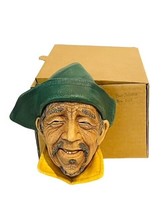 Bosson Chalkware Legend Face Figurine England Wall Bust Box 1961 Sardini... - $98.95