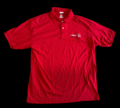 Disney Company Shirt Red Uniform Polo L Large - $223.67 MXN