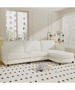 Large L-Shaped Sofa with Ottoman &amp; Pockets - $746.92 CAD